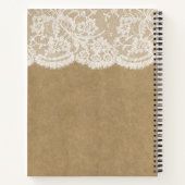 クラフト&素朴ホワイトレースブライダルシャワーレシピ ノートブック (裏面)