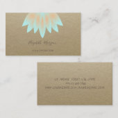 クラフト、素朴ロータス、ヨガインストラクター 名刺 (正面/裏面)