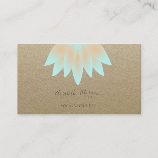 クラフト、素朴ロータス、ヨガインストラクター 名刺 (正面)