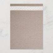 クラフト&素朴ヴィンテージホワイトレース結婚のメニュー メニュー (裏面)