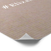 クラフト&素朴ヴィンテージホワイトレース結婚の歓迎 ポスター (角)