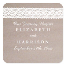 クラフト&素朴ヴィンテージホワイトレース結婚式の引き出物