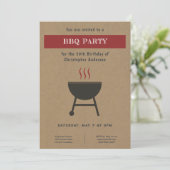 クラフト&素朴BBQパーティー誕生日招待状 招待状 (スタンド正面)