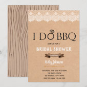 クラフト BBQ シャワーの招待状 招待状 (正面/裏面)