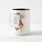 クラフパーソナライズされたアートト用品のマグ ツートーンマグカップ (正面左)