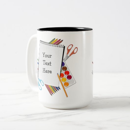 クラフパーソナライズされたアートト用品のマグ ツートーンマグカップ (正面左)