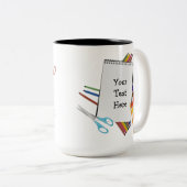 クラフパーソナライズされたアートト用品のマグ ツートーンマグカップ (正面右)