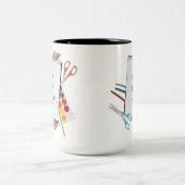 クラフパーソナライズされたアートト用品のマグ ツートーンマグカップ (中央)