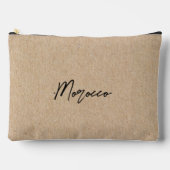 クラフパーソナライズされた芸術的紙ブラウン アクセサリーポーチ (正面)