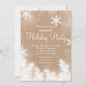 クラフフェイクトの雪の冬の休企業の日 招待状 (正面)