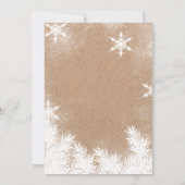 クラフフェイクトの雪の冬の休企業の日 招待状 (裏面)