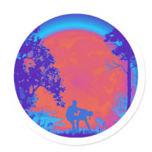 クラフマガグリンキック満月ステッカーNeon