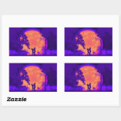 クラフマガニーディフェンス満月ステッカーオレンジ 長方形シール (シート)