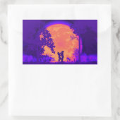 クラフマガニーディフェンス満月ステッカーオレンジ 長方形シール (バッグ)