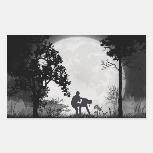 クラフマガ武術アーツグルーインキックのステッカー 長方形シール (正面)