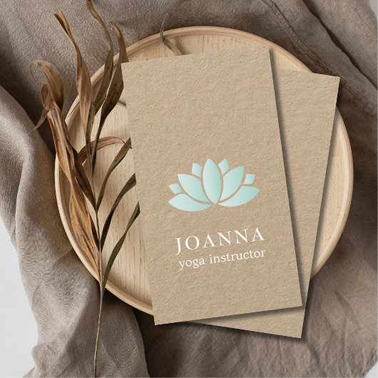 クラフミニマルトブルーロータスヨガ 名刺