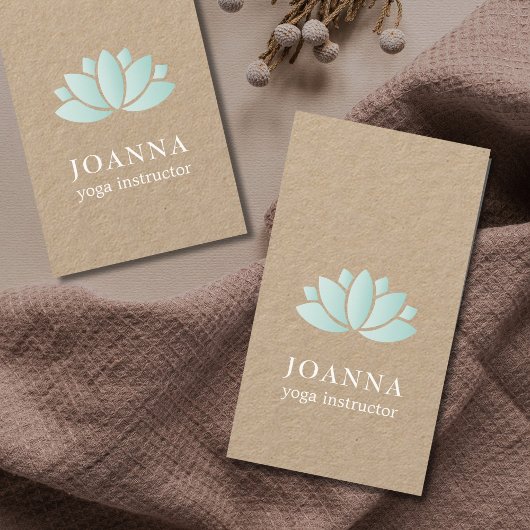 クラフミニマルトブルーロータスヨガ 名刺
