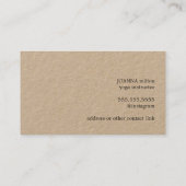 クラフミニマルトブルーロータスヨガ 名刺 (裏面)