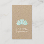 クラフミニマルトブルーロータスヨガ 名刺 (正面)