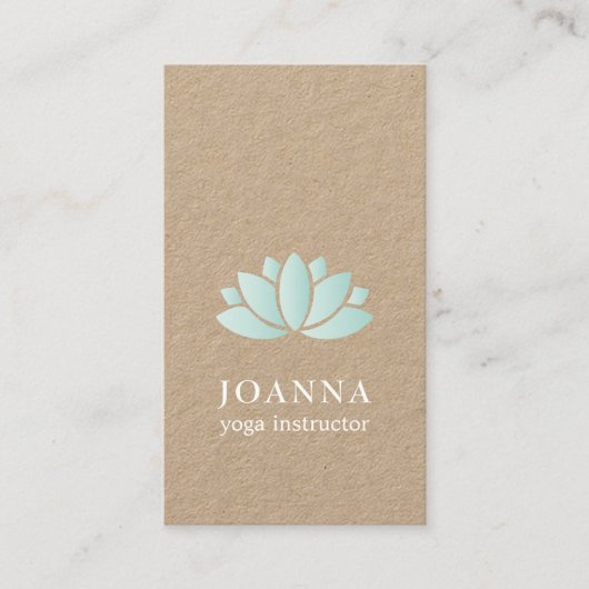 クラフミニマルトブルーロータスヨガ 名刺 (正面)