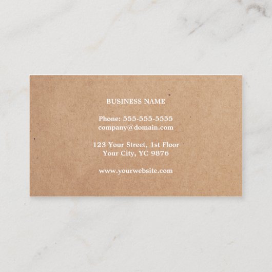 クラフモダンエレガント紙ホワイトコンサルタント 名刺 (裏面)