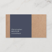 クラフモダンカッコいい紙ブルーコンサルタント 名刺 (正面)