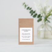 クラフモダンカッコいい紙ホワイトコンサルタント 名刺 (スタンド正面)