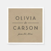 クラフモダントとブラック結婚ズモノグラム スタンダードカクテルナプキン (正面)