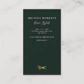 クラフモダントグリーンリ美容師名刺 名刺 (裏面)