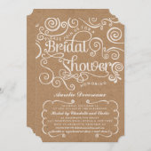 クラフモダントスワールズブライダルシャワー 招待状 (正面/裏面)