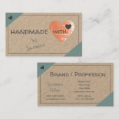 クラフモダント紙かわいらしデザイン 名刺 (正面/裏面)