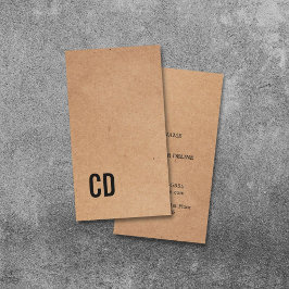 クラフモダント紙(印刷)ブラックモノグラム 名刺