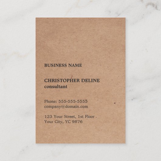 クラフモダント紙(印刷)ブラックモノグラム 名刺 (裏面)