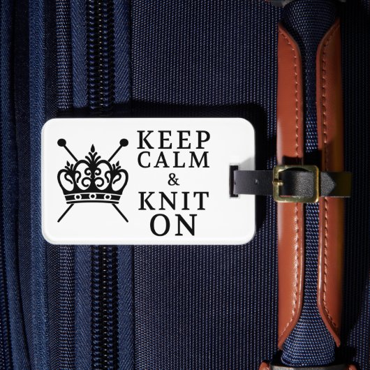 クラフ保トに穏やかなニット/クラウンロゴ ラゲッジタグ (正面インサイチュ4)