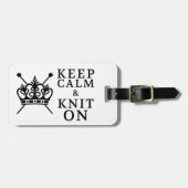 クラフ保トに穏やかなニット/クラウンロゴ ラゲッジタグ (正面横)