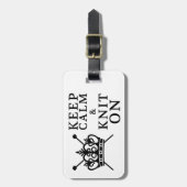 クラフ保トに穏やかなニット/クラウンロゴ ラゲッジタグ (正面縦)