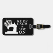 クラフ保トに穏やかな縫い/クラウンロゴDark ラゲッジタグ (正面横)