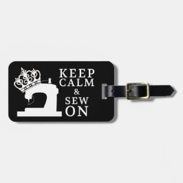 クラフ保トに穏やかな縫い/クラウンロゴDark ラゲッジタグ