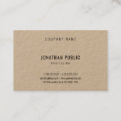 クラフ実在ト紙エレガント会社モダンテンプレート 名刺 (裏面)