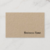 クラフ実在紙エレガントテンプレートノスタルジック文字 名刺 (正面)