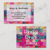 クラフ熱狂するトレディーカラフル・パターン鮮やか・クラフティング 名刺 (正面/裏面)