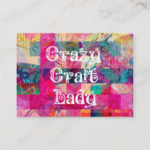 クラフ熱狂するトレディーカラフル・パターン鮮やか・クラフティング 名刺 (裏面)