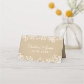 クラフ素朴トとフローラレース結婚ズ プレイスカード (裏面)