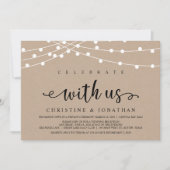 クラフ素朴トの駆け落ち場のフ結婚ァームストリングライト 招待状 (正面)