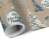 クラフ素朴トウィンターホース名前をカスタムする&気持ち ラッピングペーパー (ロールコーナー)