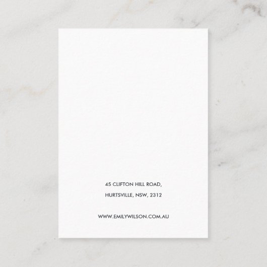 クラフ素朴トオリーブ動物のイヤリングネックレス展示 名刺 (裏面)