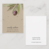 クラフ素朴トオリーブ動物のイヤリングネックレス展示 名刺 (正面/裏面)