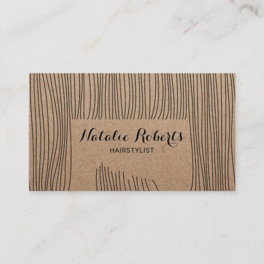 クラフ素朴トカスタムヘアカラー美容師サロン 予約カード (正面)