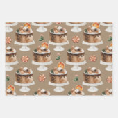 クラフ素朴トクランベリーローフ&クリスマスケーキ ラッピングペーパーシート (正面3)