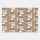 クラフ素朴トクランベリーローフ&クリスマスケーキ ラッピングペーパーシート (正面2)